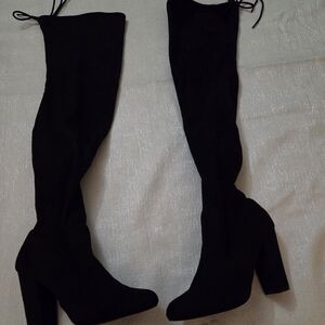 Fashion Nova Elegant Black Lace-Up Boots